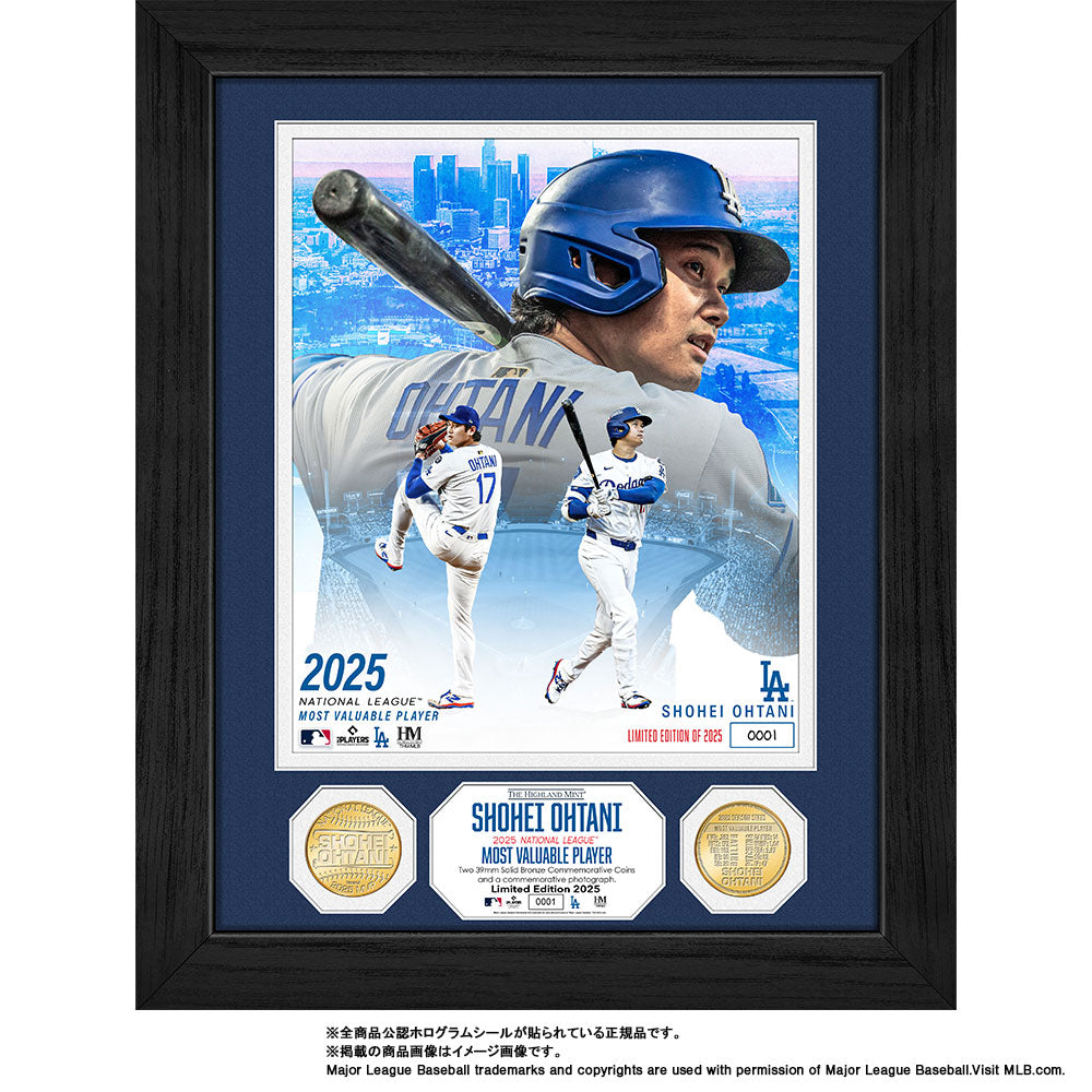 【予約】MLB ドジャース 大谷翔平 2025 NL MVP 受賞記念 ダブルコインフォトミント 記念品 記念グッズ 記念アイテム 大谷 グッズ ハイランドミント