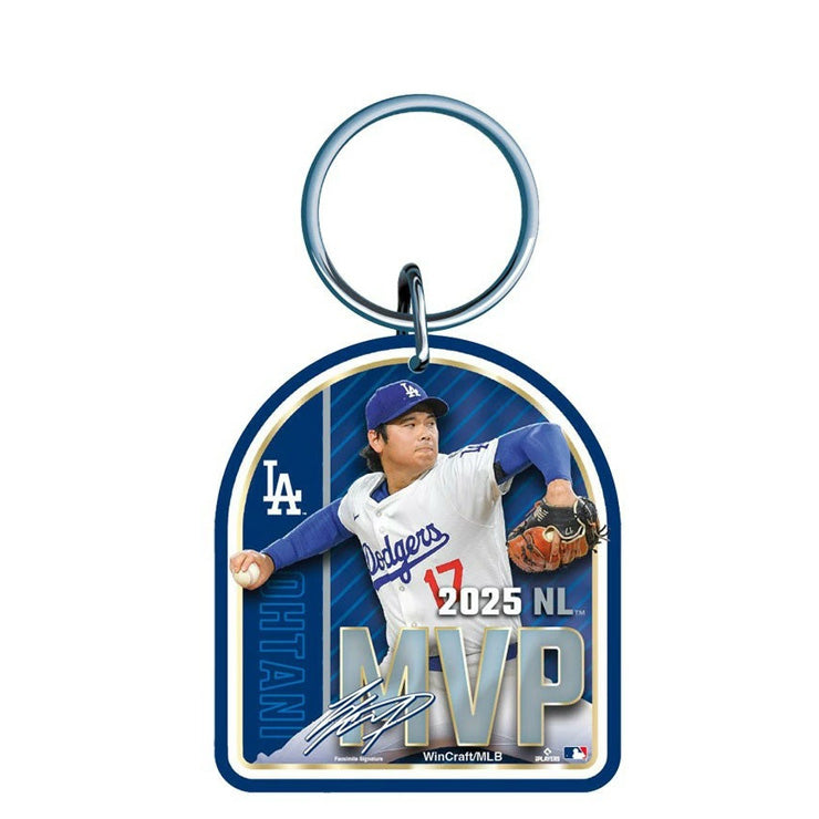 ドジャース 大谷翔平 2025 ナショナルリーグ MVP 受賞記念 グッズ アクリルキーリング キーホルダー 記念アイテム Wincraft ウィンクラフト