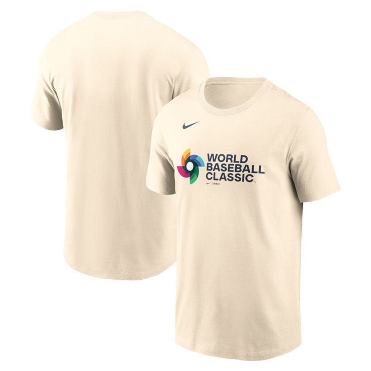 ナイキ 2026 WBC イベント ロゴ Tシャツ クリーム 半袖 大人 メンズ ユニセックス N199-15A-WB1-RCC 2026 World Baseball Classic グッズ ウエア ウェア 記念グッズ 記念アイテム nike