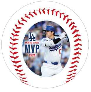 海外限定】大谷翔平 2024 MVP記念ボール ロサンゼルス ドジャース 本人画像 シーズン記録 引き渡す サイン