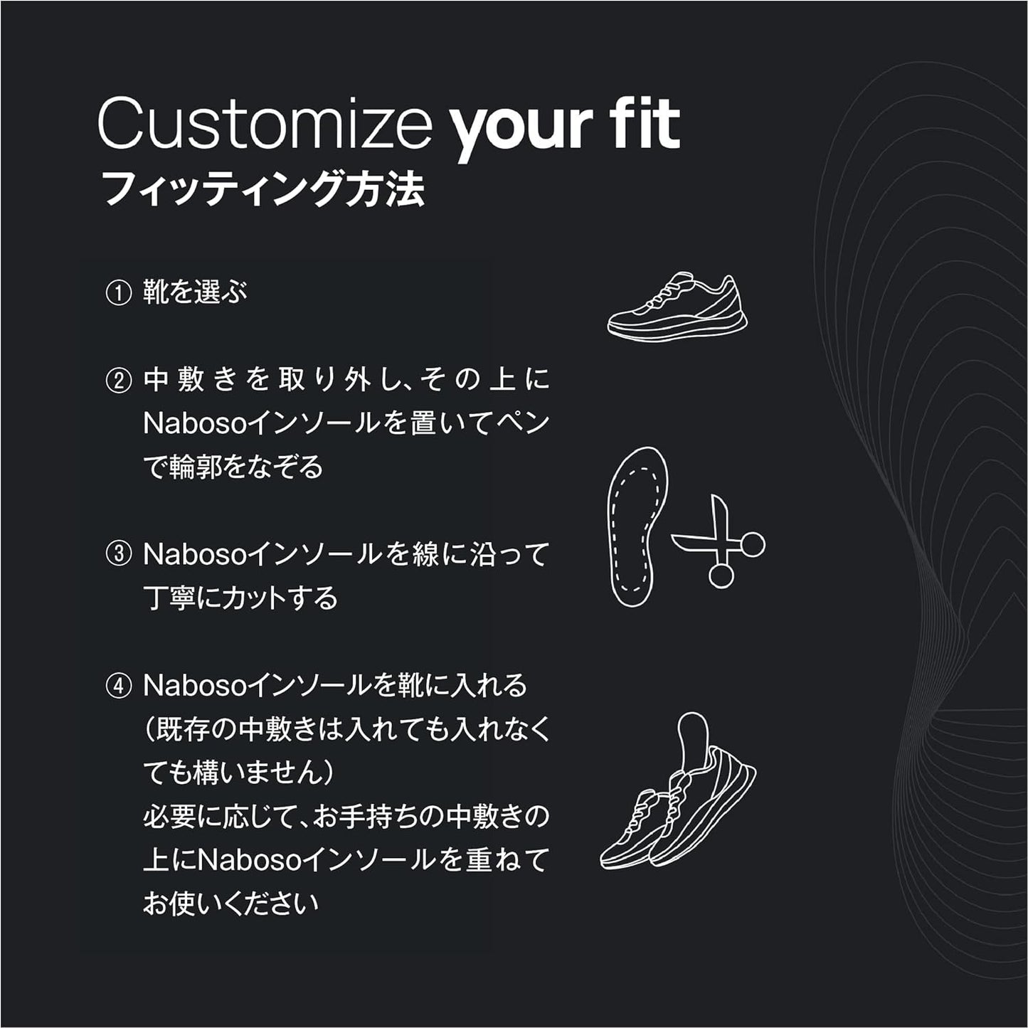 NABOSO ニューロ インソール 厚さ3mm 薄型インソール 重ね使い可能 日常生活向け 健康サポート 中敷き 足裏への刺激 S181128NEU メンズ ユニセックス