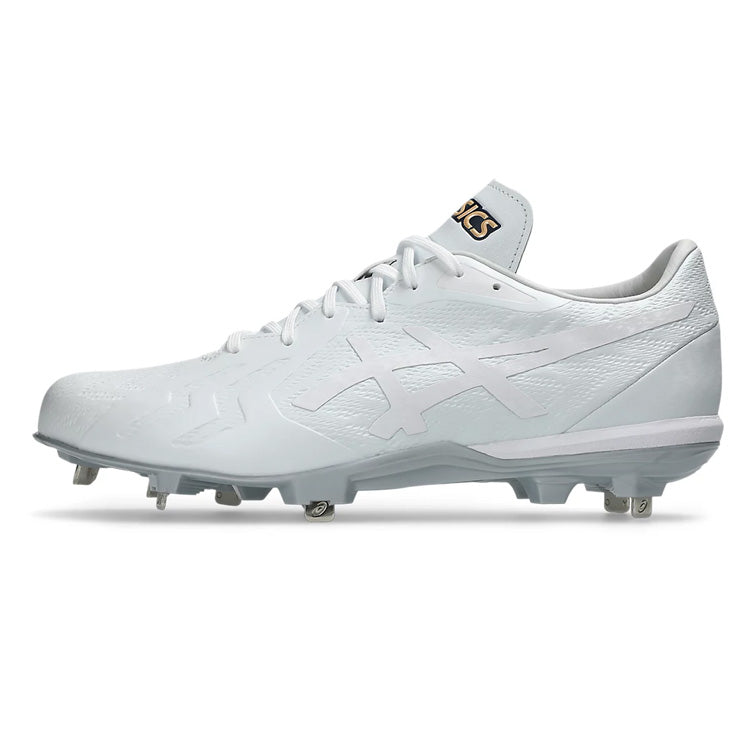 【2025モデル】アシックス 野球 白スパイク 金具スパイク ゴールドステージ i-Pro FORCESPEED フォーススピード 高校野球対応 25.0~29.5 大人 一般 1121A073 紐 ひも ローカット レギュラーカット 金属スパイク 学生野球 ホワイト 試合 靴 goldstage asics