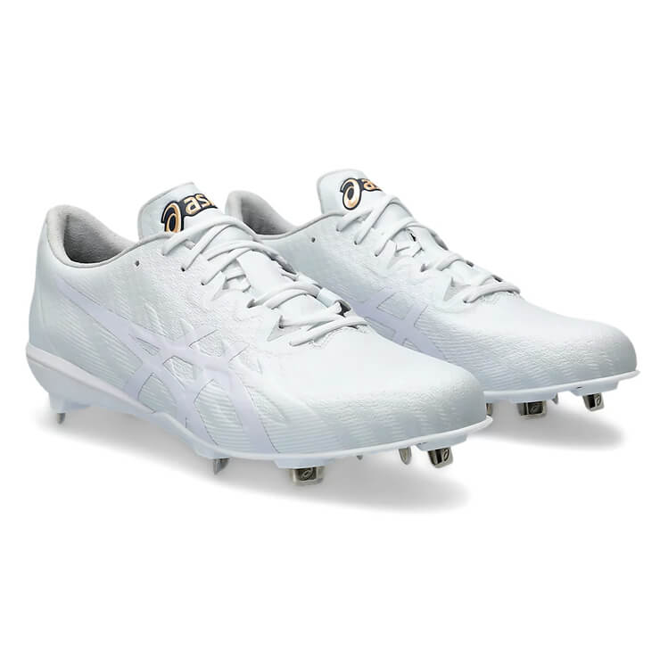 【2024モデル】アシックス 野球 白スパイク 金具スパイク ゴールドステージ i-Pro MA3 高校野球対応 26.0~28.0 大人 一般 1123A048 紐 ひも ローカット レギュラーカット 金属スパイク 学生野球 ホワイト 軽量 試合 靴 goldstage asics