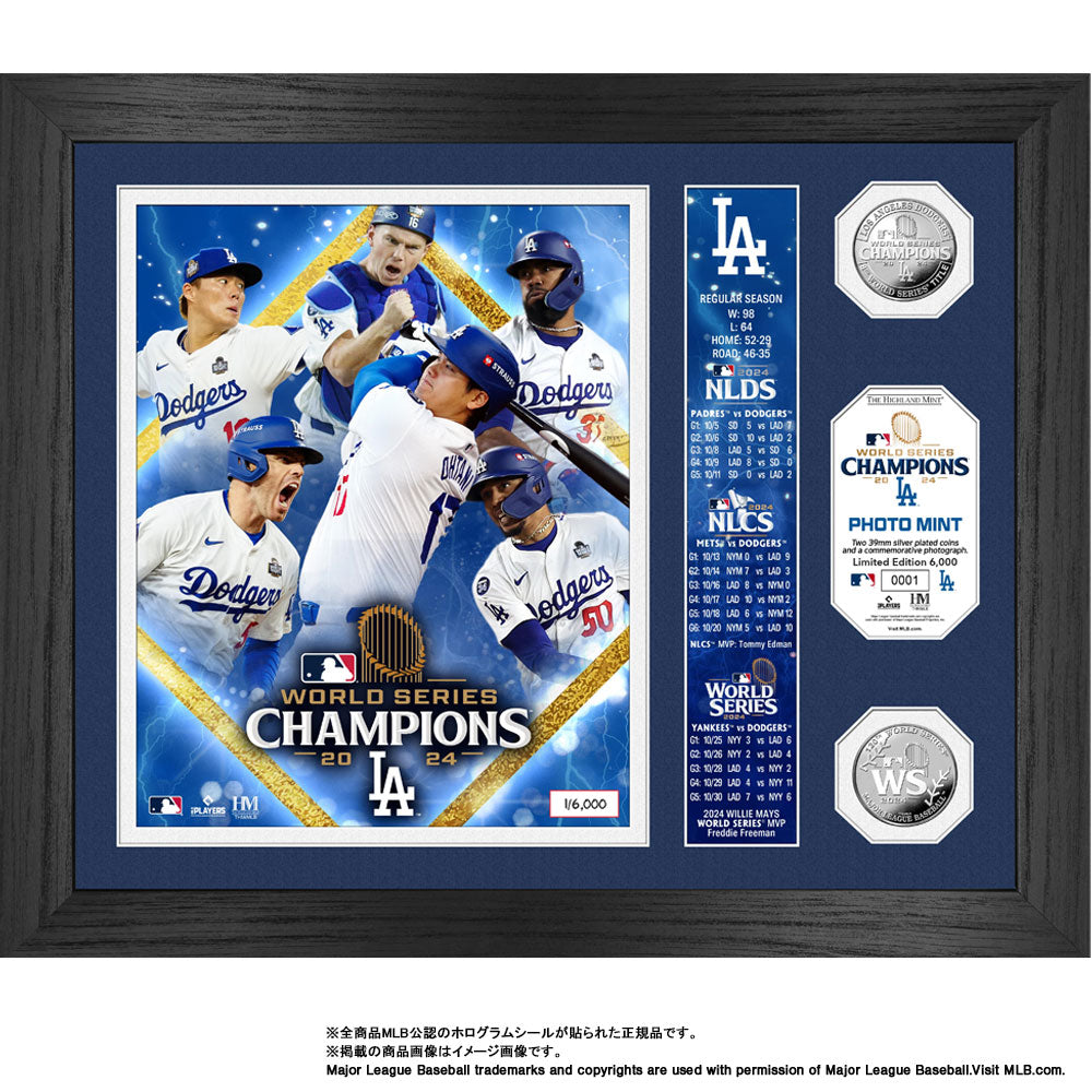 【予約】MLB ドジャース ワールドシリーズ 2024 優勝記念 バナーコインフォトミント 記念品 記念グッズ 記念アイテム