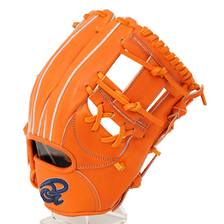 【15周年記念 平裏刺繍1円】ドナイヤ 限定 軟式 グローブ グラブ 内野手用 山田哲人モデル 小型 右投げ用 DJNIMS型 15TH オレンジ 野球グローブ 軟式グローブ 軟式グラブ 右投げ 右利き 大人 一般 軟式野球 草野球 ソフトボール 一般 野球グラブ donaiya