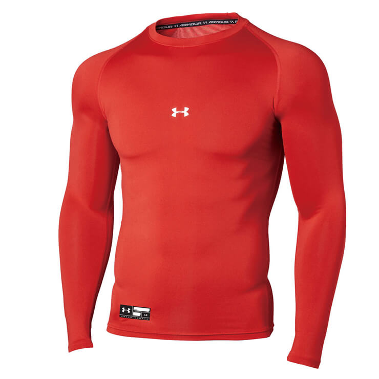 アンダーアーマー 野球 アンダーシャツ 丸首 長袖 UAヒートギアアーマー コンプレッション 1358646 UNDER ARMOUR