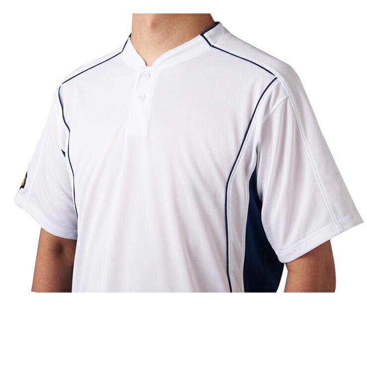 デサント 野球 ベースボールシャツ 立衿 2ボタン Tシャツ DB109B descente