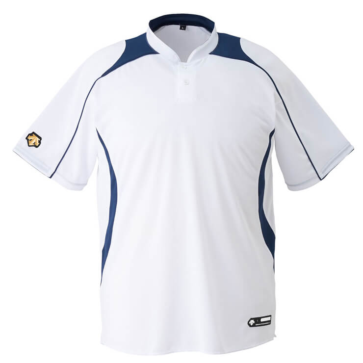 デサント 野球 ベースボールシャツ 立衿 2ボタン Tシャツ DB110B descente