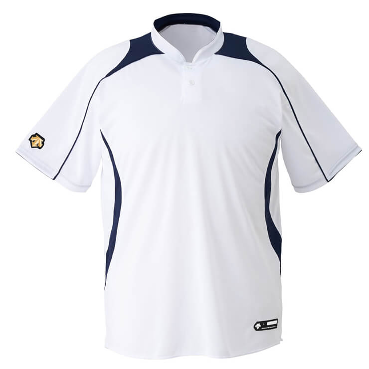 デサント 野球 ジュニア用 ベースボールシャツ 立衿 2ボタン Tシャツ 少年野球 JDB110B descente