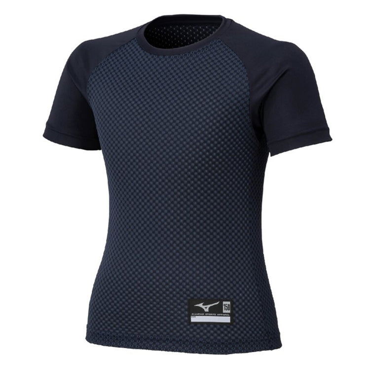 【2025モデル】ミズノ 野球 ジュニア用 KUGEKI アンダーシャツ ローネック 半袖 少年野球 12JACQ92 夏用 涼しい 通気性 軽量 空隙 丸首 こども キッズ Jr 子ども 子供 mizuno