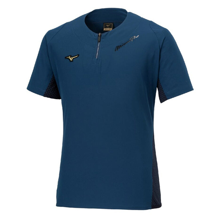 【2025モデル】ミズノプロ ウェア 野球 トレーニングジャケット 半袖 ハーフジップ メンズ ユニセックス 12JECJ76 夏物 春物 スポーツウェア トレーニングウェア ウォーミングアップ ランニング ジョギング ウエア mizuno pro 大きいサイズあり