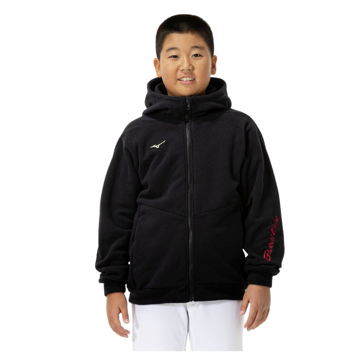 【2025モデル】ミズノ 野球 ジュニア用 フリースフーディー 厚手 パーカー 長袖 グローバルエリート 少年野球 冬物 12JECK82 あったかい 温かい こども 子供 キッズ Jr 小学生 子供服 上 ジャケット スポーツウェア ランニング ジョギング 通学 普段着 冬用 mizuno