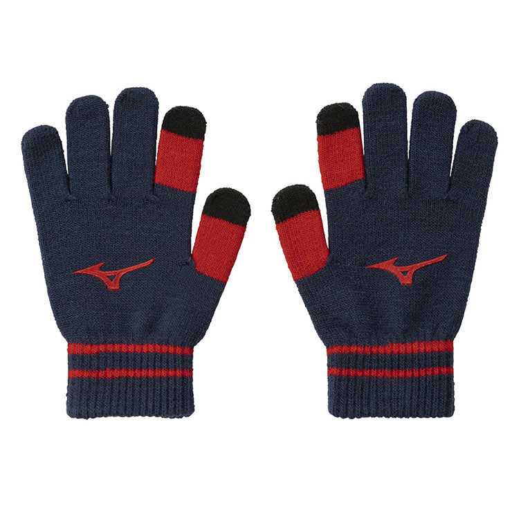 【2024モデル】ミズノ ジュニア用 ニット手袋 防寒 スマホ対応 冬用 12JYBA51 少年野球 こども キッズ Jr 子供 子ども 限定 あったかい 暖かい 温かい てぶくろ アクセサリー mizuno