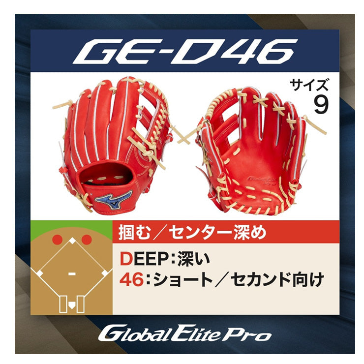 【2026モデル】ミズノ 硬式 グローブ グラブ 内野手用 グローバルエリート プロ サイズ9 右投げ用 高校野球対応 1AJGH34313 内野用 大人 一般 硬式グローブ 硬式グラブ mizuno global elite pro 日本製 国産