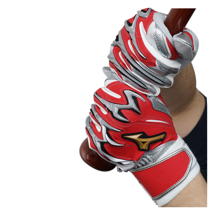 【刺繍1円】ミズノプロ バッティンググローブ シリコンパワーアークDI 両手用 一般向け 1EJEA250 新型 バッティング手袋 バッティンググラブ 打者用手袋 大人 一般 mizuno pro