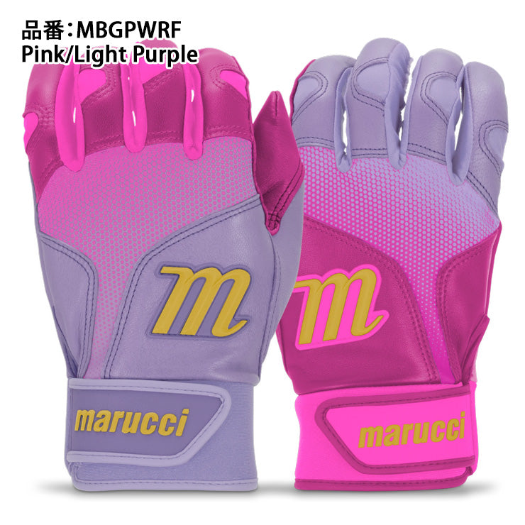 【日本未発売】マルーチ バッティンググローブ PWR FADE パワー フェイド 両手用 天然皮革 大人 一般 PK/LP 並行輸入品 MBGPWRF 直輸入品 バッティング手袋 バッティンググラブ 草野球 練習 試合 ソフトボール marucci