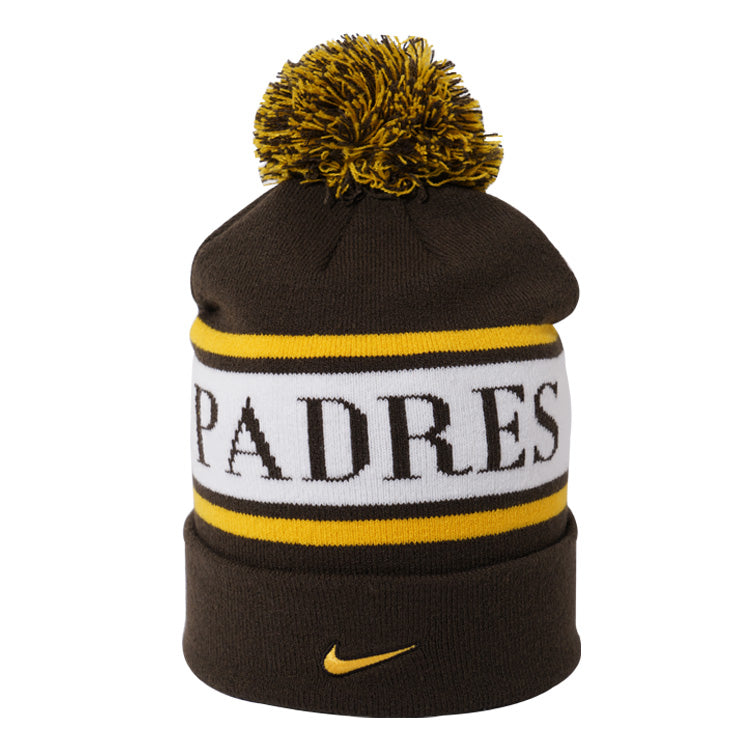 【2026モデル】ナイキ サンディエゴ・パドレス ポンポン付き ニット帽 ビーニー ニットキャップ カフニット NIKE PEAK STANDARD CUFF POM BEANIE メンズ レディース ユニセックス NB16-20Q-PYP-JH5 大人 メジャーリーグ 帽子 ぼうし