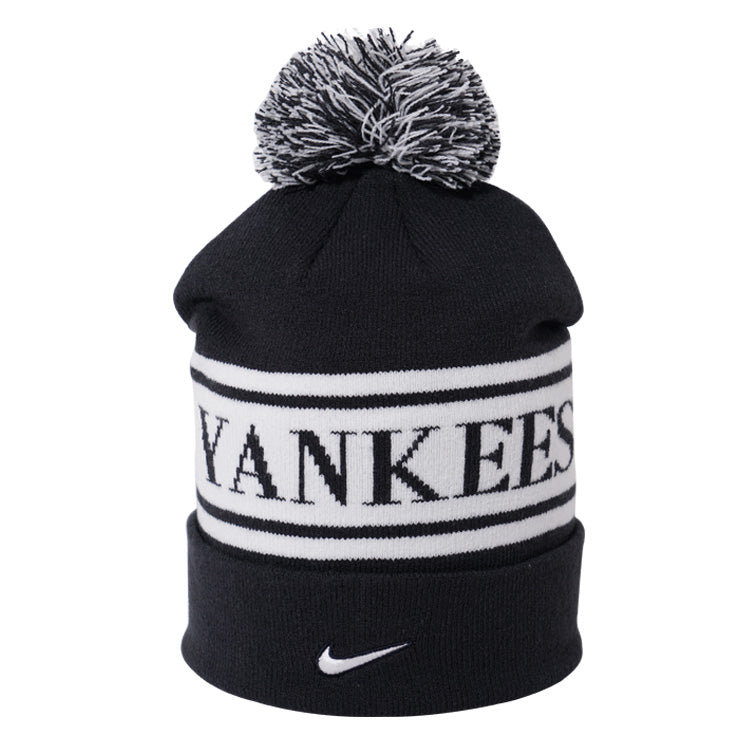 【2026モデル】ナイキ ニューヨーク・ヤンキース ポンポン付き ニット帽 ビーニー ニットキャップ カフニット NIKE PEAK STANDARD CUFF POM BEANIE メンズ レディース ユニセックス NB16-4FA-NK-JH5 大人 メジャーリーグ 帽子 ぼうし