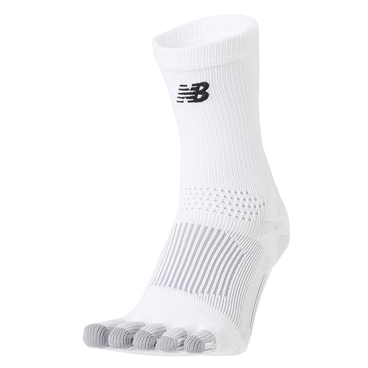 全5色 ニューバランス 5本指 グリップソックス 1足入り サッカー フットサル クルーソックス ショートソックス LAS45682 五本指 スポーツソックス バスケ テニス 靴下 ブラック ホワイト ネイビー ブルー レッド 黒 白 紺 青 赤 new balance