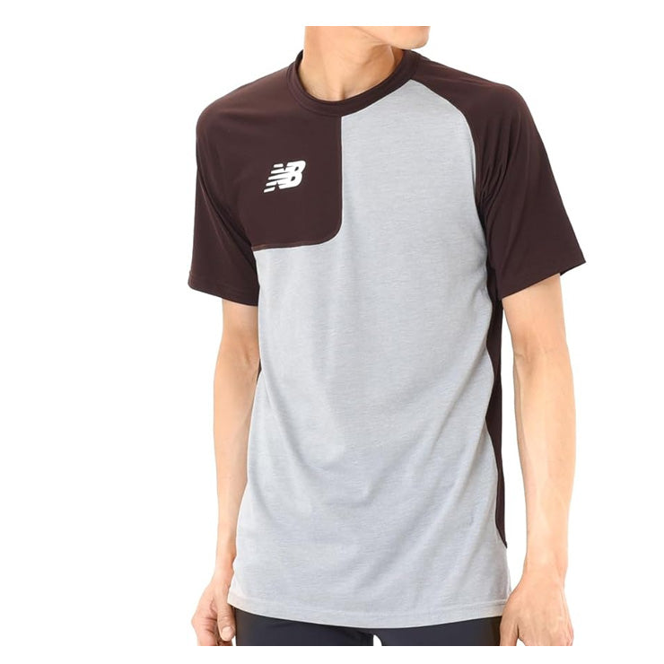 【大谷着用モデル】ニューバランス 野球 アンダーシャツ 半袖 Tシャツ 右投げ用 ローネック 丸首 アシンメトリー 大人 一般 2024モデル MT41704R インナーシャツ ベースボールシャツ 練習 トレーニング 大きいサイズあり newbalance