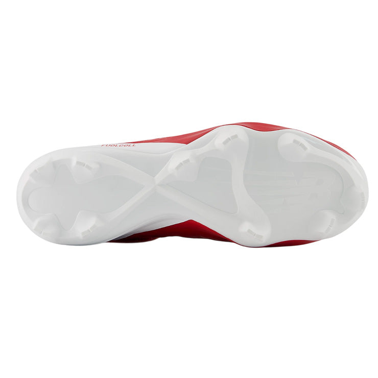 【縫いP可能 2026モデル】ニューバランス 野球 ポイントスパイク Fuel Cell 4040 v8 Molded 紐+ベルト 2E 25.0~30.0 レッド×ブラック PL4040R8 プラスチッククリーツ スタッド フューエルセル カラー 大人 一般 大学野球 社会人野球 草野球 newbalance