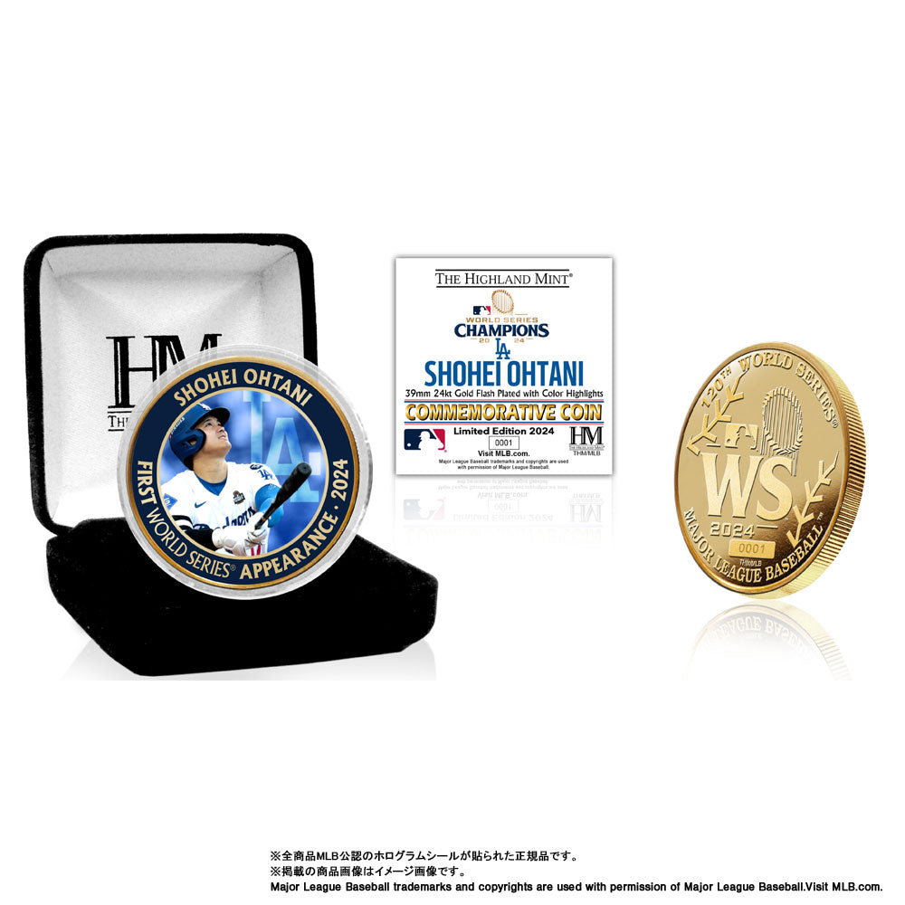 【予約】MLB ドジャース 大谷翔平 ワールドシリーズ 2024 優勝記念 ゴールドコイン 記念品 記念グッズ 記念アイテム 大谷 グッズ
