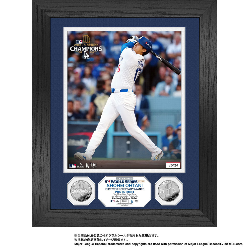 【予約】MLB ドジャース 大谷翔平 ワールドシリーズ 2024 優勝記念 ダブルコインフォトミント 記念品 記念グッズ 記念アイテム 大谷 グッズ