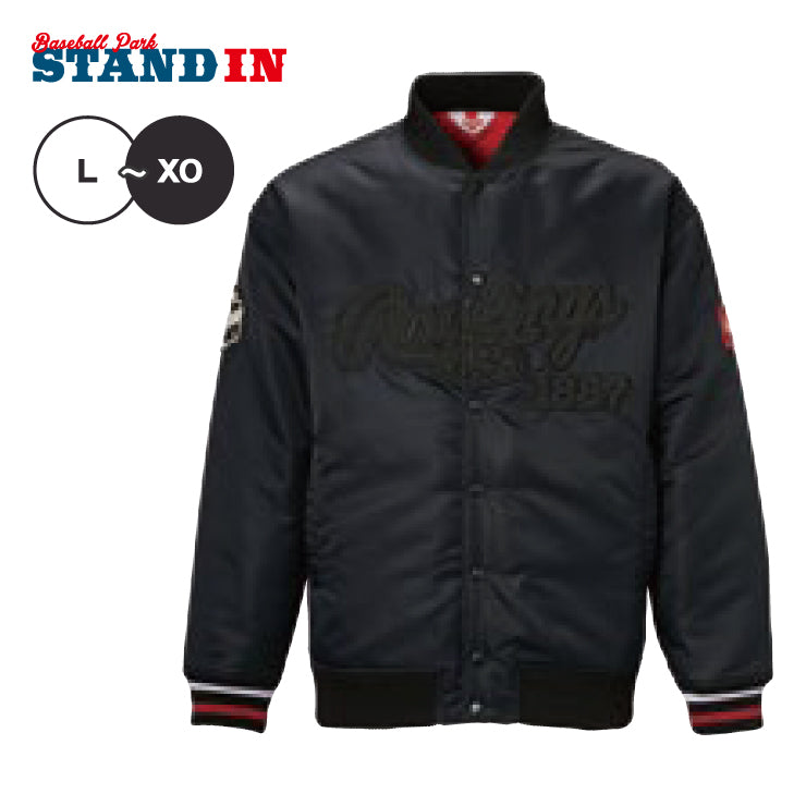 【2024モデル】ローリングス バーシティジャケット GROUND RED スタジャン スタジアムジャンパー 長袖 メンズ AOS14F12 冬物 カジュアル タウンユース スポカジ rawlings