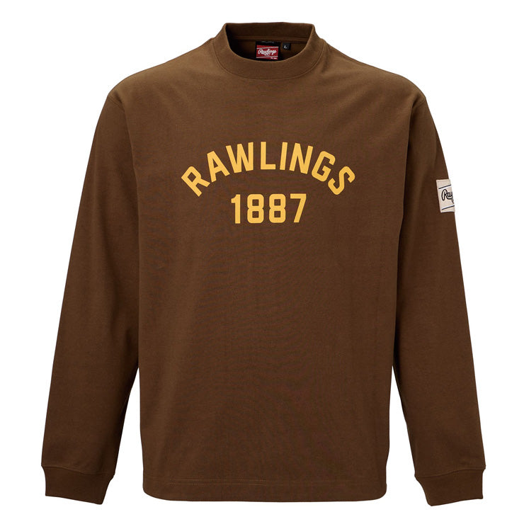 【2025モデル】ローリングス 長袖 Tシャツ GROUND RED メンズ ユニセックス AST15F05 春物 秋物 冬物 カジュアル タウンユース スポカジ スポーツウェア ロンT ロングスリーブシャツ 野球ウェア rawlings 大きいサイズあり