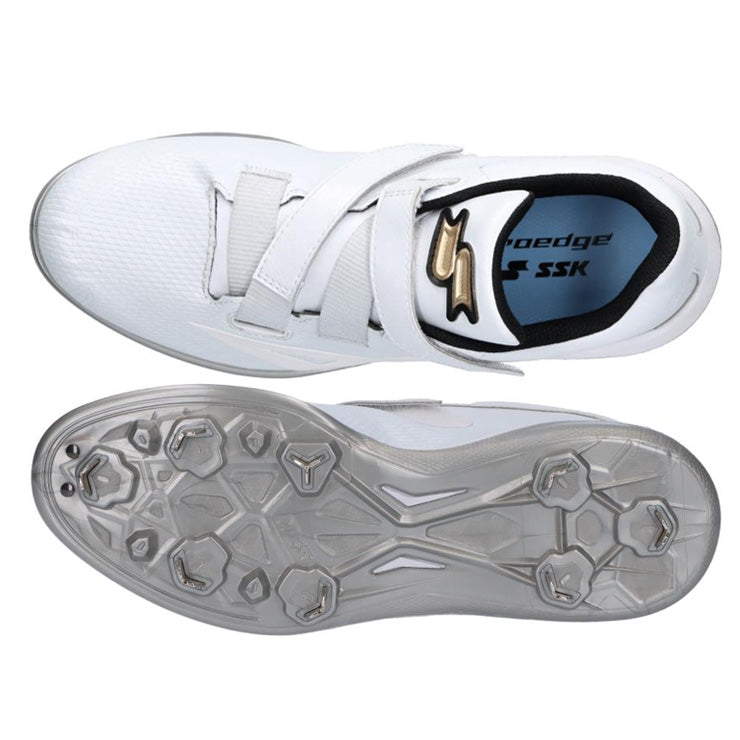 【2025モデル】SSK 野球 白スパイク 金具スパイク マジックベルト プロエッジ TT-VW2 トライテックソール 高校野球対応 26.0cm~28.0cm ESF3259VW ローカット ホワイトスパイク 大人 一般 中学生 高校生 金属スパイク 軽い 軽量 練習 試合 エスエスケイ