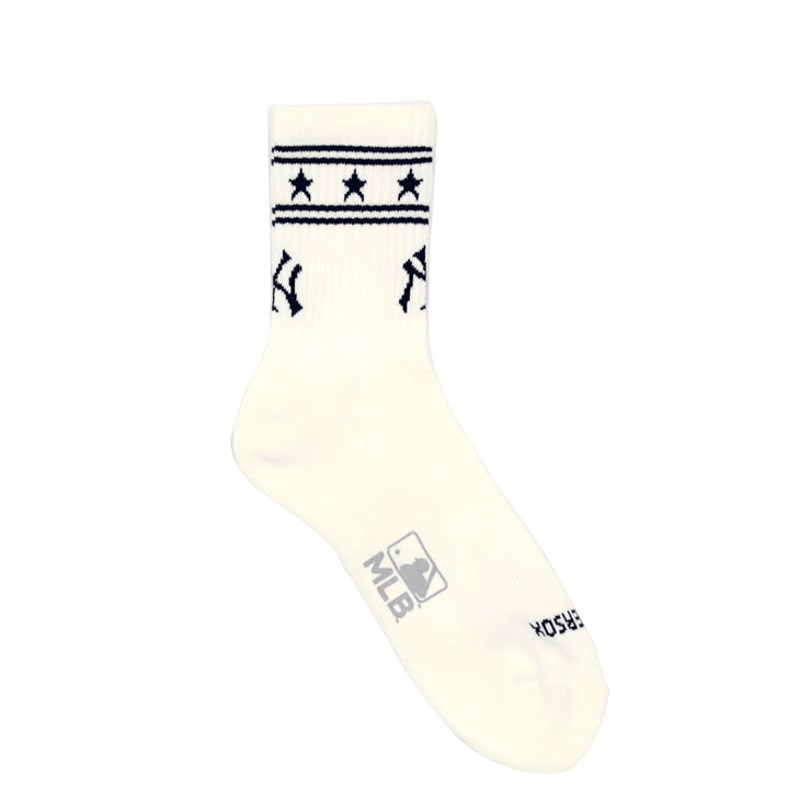 MLB×ROSTER SOX ロスターソックス MLB CAL SOCKS クルーソックス 1足入り メジャーリーグ ロゴ 靴下 MLB-177 ヤンキース メッツ ドジャース メンズ レディース ユニセックス スポーツソックス 野球 ランニング トレーニング カジュアル 普段遣い