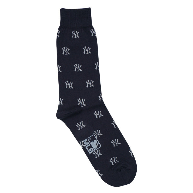 MLB×ROSTER SOX ロスターソックス 200 MLB MONO SOCKS クルーソックス 1足入り メジャーリーグ ドジャース ヤンキース ロゴ 靴下 MLB-271 総柄 メンズ レディース ユニセックス スポーツソックス 野球 ランニング トレーニング カジュアル 普段遣い