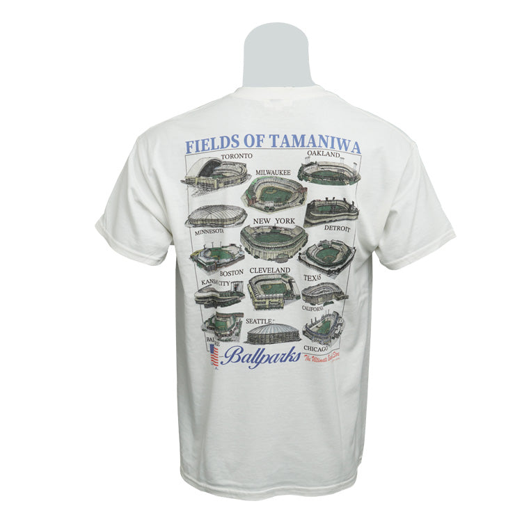 TAMANIWA BALL PARKS TEE Tシャツ 半袖 メジャーリーグ ボールパーク 球場 メンズ 春用 夏用 大人 一般 野球 TMNW-228 普段着 ティーシャツ カジュアル ウェア 春物 夏物 おしゃれ タマニワ