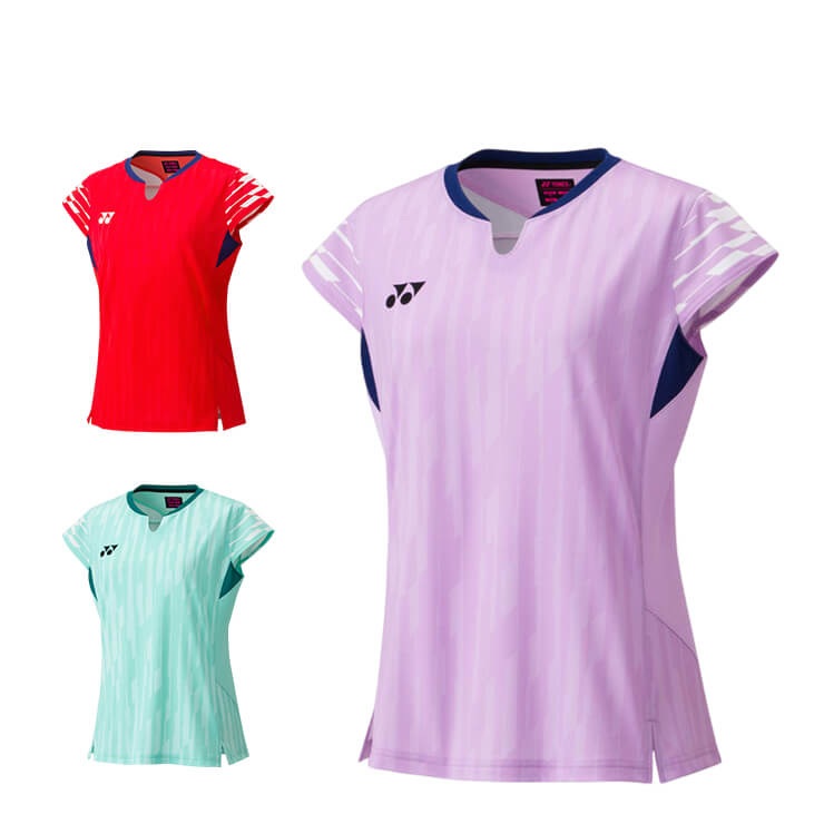VAユニウォームアップシャツ　Oサイズ　ヨネックス　バドミントン ヨネックス YONEX ウィメンズ ゲームシャツ 半袖 テニスウェア