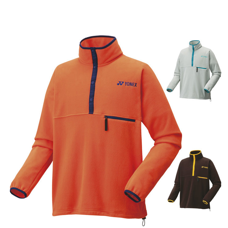 ウェア ... ヨネックス YONEX フリースプルオーバー ジャケット 長袖 メンズ ユニ