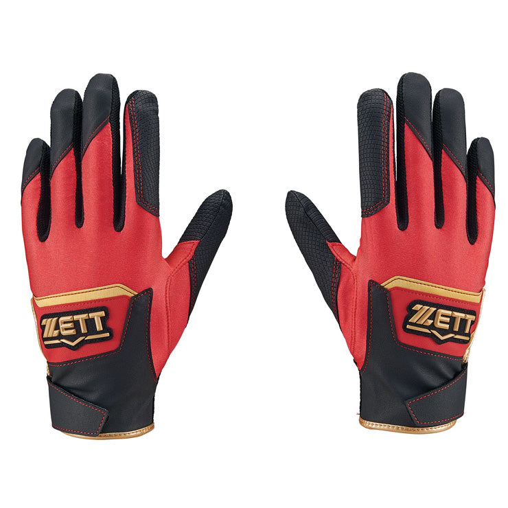 【刺繍1円】2025モデル ゼット ジュニア用 バッティンググローブ グランドヒーロー 守備手兼用 両手用 少年野球 BG15272J 子供 こども 子ども キッズ Jr 学童野球 リトルリーグ バッティング手袋 バッティンググラブ 打者用手袋 カラー 白 黒 zett