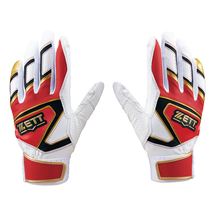 【刺繍1円】2025モデル ゼット ジュニア用 バッティンググローブ ゼロワンステージ 両手用 少年野球 BG19202J 子供 こども 子ども キッズ Jr 学童野球 リトルリーグ バッティング手袋 バッティンググラブ 打者用手袋 カラー 白 黒 zett