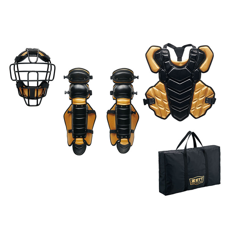【2026モデル】ゼット 限定 硬式 カラー キャッチャー防具 3点セット マスク プロテクター レガース 専用バッグ BL1352A 硬式野球 大学野球 社会人野球 捕手用 キャッチャー道具 キャッチャー用具 一式 レガーツ レガーズ zett set