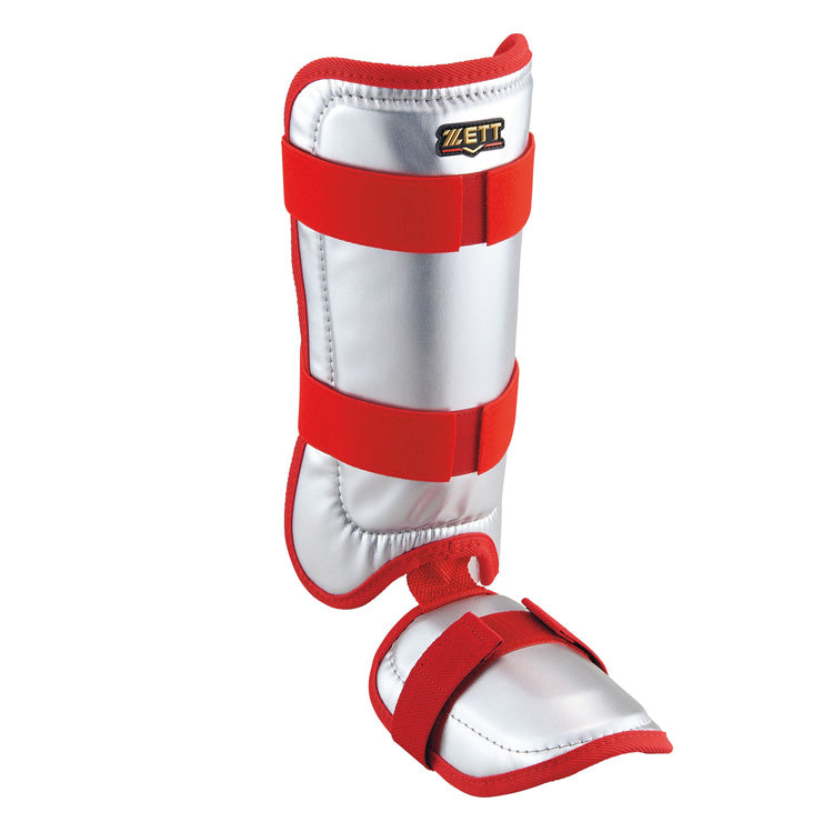 【2025モデル】ゼット レッグガード シルバー 限定カラー 左右兼用 フットガード 右打者用 左打者用 硬式・軟式・ソフト対応 BLL320GC 脚 レガース 防具 大人 一般 硬式野球 軟式野球 ソフトボール 右打ち用 左打ち用 銀 zett