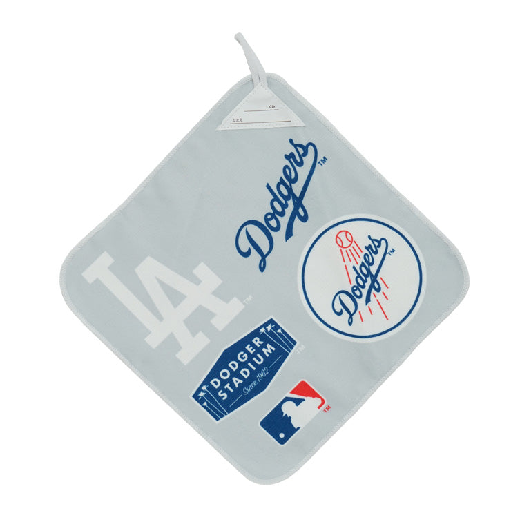 ロサンゼルス・ドジャース ループ付き ハンドタオル 27cm×27cm 3枚セット お名前タグつき MLB メジャーリーグ 手拭き 保育園 幼稚園 入園 記念品 進級祝い 入園グッズ 入園準備 入園祝い