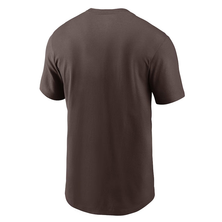 ナイキ サンディエゴ・パドレス 半袖 Tシャツ ワードマーク コットン San Diego Padres Nike Brown Fuse Wordmark T-Shirt メンズ N199-20Q-PYP-0U5 カジュアル 普段着 スポカジ スポーツウェア MLB メジャーリーグ 公式アイテム nike