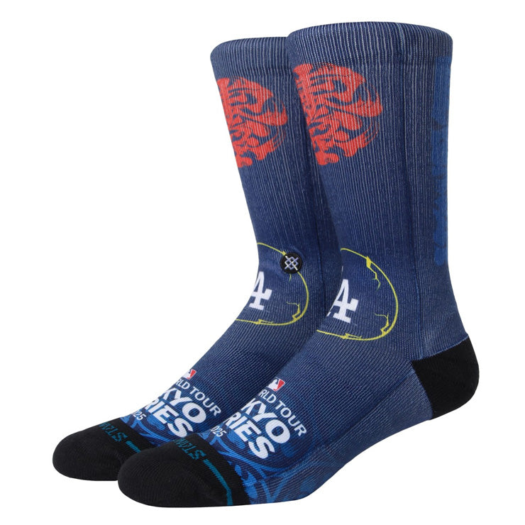 STANCE スタンス MLB TOKYO SERIES 2025 クルーソックス 大人用 ジュニア用 東京シリーズ ドジャース カブス 1足入り すね丈 A556A25TOS 一般 こども キッズ Jr 子ども スポーツソックス 靴下 おしゃれ オシャレ かっこいい メジャーリーグ