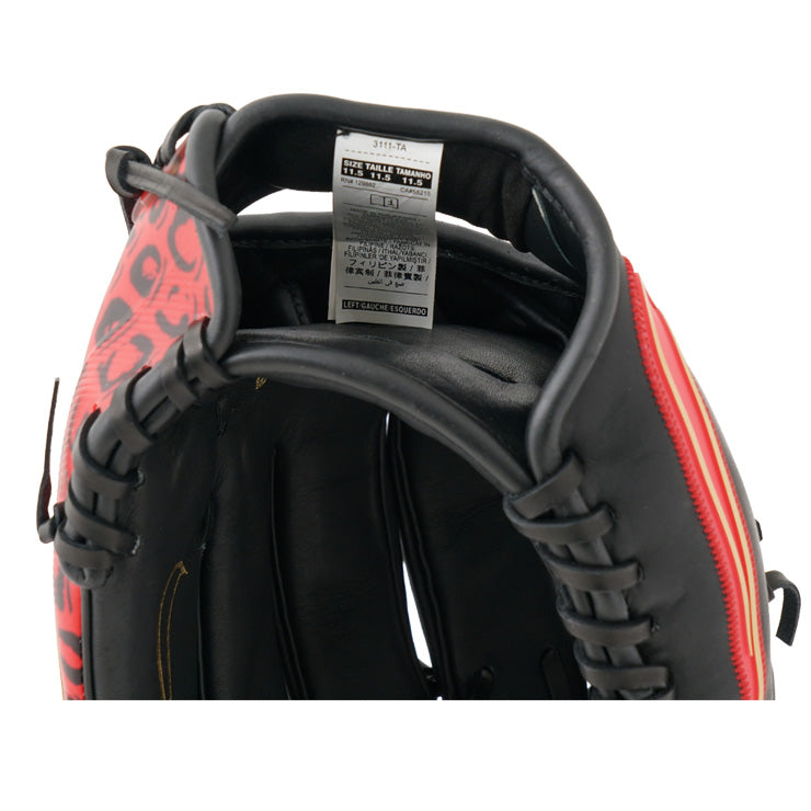 【2025モデル】ナイキ 軟式 グローブ グラブ 内野手用 ヴェイパーエリート SNAKE EYES 右投げ用 ブラック×ブライトクリムゾン 硬式使用可能 BA2001-025 軟式野球 大人 一般 草野球 軟式グローブ 軟式グラブ nike