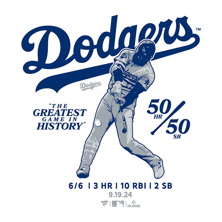大谷翔平 50-50 達成記念 Tシャツ 半袖 6 for 6 大人 メンズ レディース ユニセックス ML0124FW11 50/50 ドジャース 大谷 グッズ ウエア ウェア 半袖シャツ MLB メジャーリーグ 記念グッズ 記念アイテム ファナティクス Fanatics