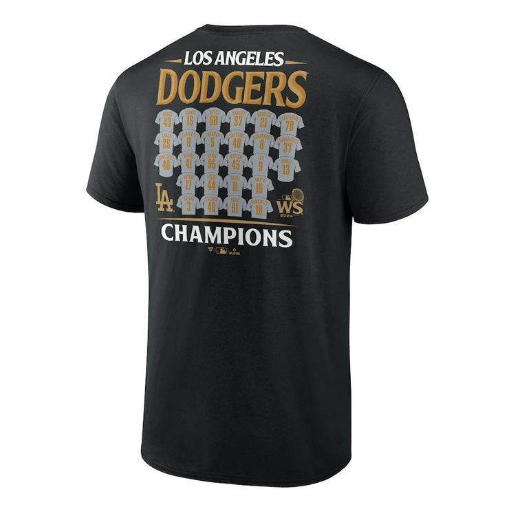 ジュニア用 ロサンゼルス・ドジャース ワールドシリーズ2024 優勝記念 ロースター Tシャツ 半袖 子供服 ML0124FW194 こども キッズ Jr 子どもドジャース ウエア ウェア 半袖シャツ MLB メジャーリーグ 記念グッズ 記念アイテム ファナティクス Fanatics
