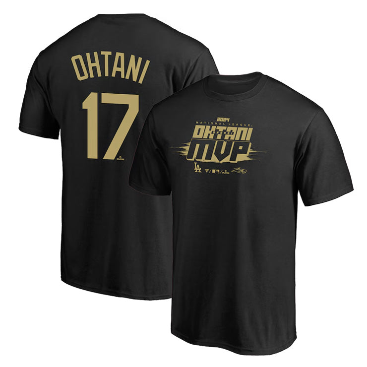 大谷翔平 2024 ナショナルリーグ MVP 受賞記念 Tシャツ 半袖 ネーム&ナンバー 背番号 大人 メンズ レディース ユニセックス ML0124FW76 ドジャース 大谷 グッズ ウエア ウェア 半袖シャツ MLB メジャーリーグ 記念グッズ 記念アイテム Fanatics