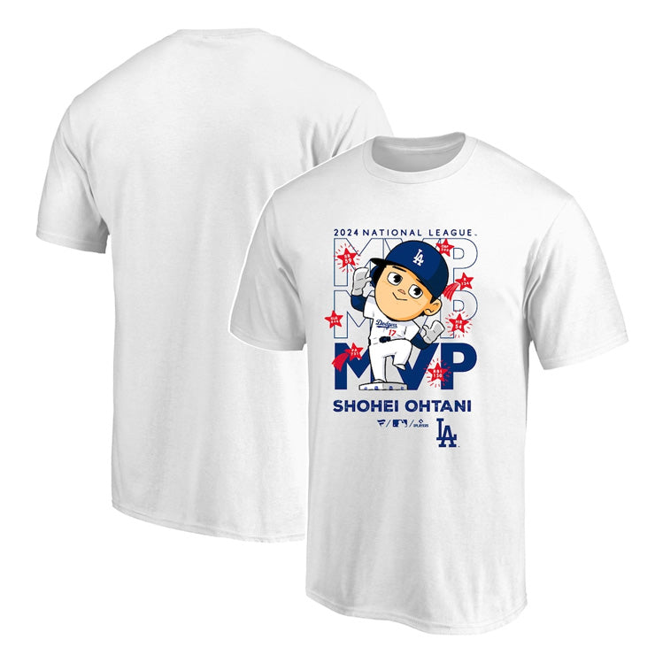 大谷翔平 2024 ナショナルリーグ MVP 受賞記念 Tシャツ 半袖 イラスト 大人 メンズ レディース ユニセックス ML0124FW77 ドジャース 大谷 グッズ ウエア ウェア 半袖シャツ MLB メジャーリーグ 記念グッズ 記念アイテム Fanatics