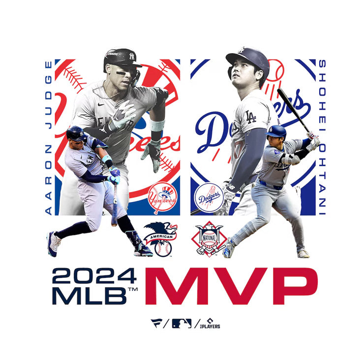 大谷翔平 × アーロン・ジャッジ 2024 MVP 受賞記念 Tシャツ 半袖 コラボ 大人 メンズ レディース ユニセックス ML0124FW78 ドジャース ヤンキース 大谷 グッズ ウエア ウェア 半袖シャツ MLB メジャーリーグ 記念グッズ 記念アイテム ファナティクス Fanatics