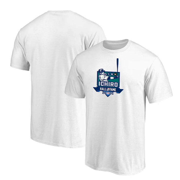 イチロー MLB 殿堂入り記念 ロゴ Tシャツ 半袖 HOF 大人 メンズ レディース ML01-25SS-0087 米国野球殿堂 グッズ ウエア ウェア 半袖シャツ メジャーリーグ 記念グッズ 記念アイテム ファナティクス Fanatics