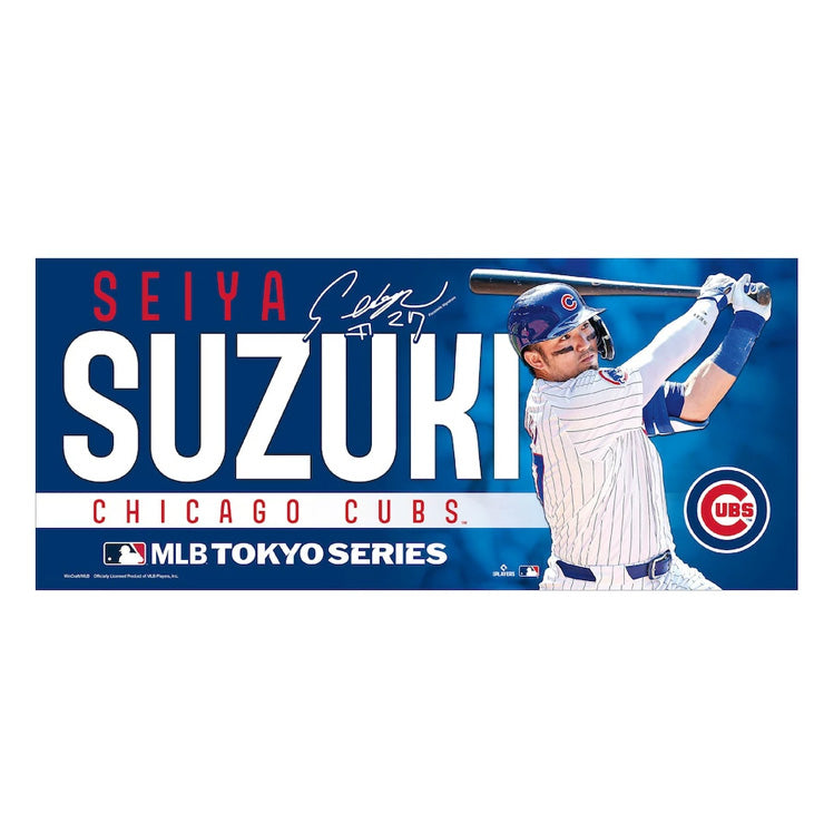 鈴木誠也 MLB Tokyo Series 2025 フェイスタオル 応援タオル 34×78cm 東京シリーズ 開幕戦 ML1325SS01 スポーツタオル グッズ メジャーリーグ 記念グッズ 記念アイテム WinCraft